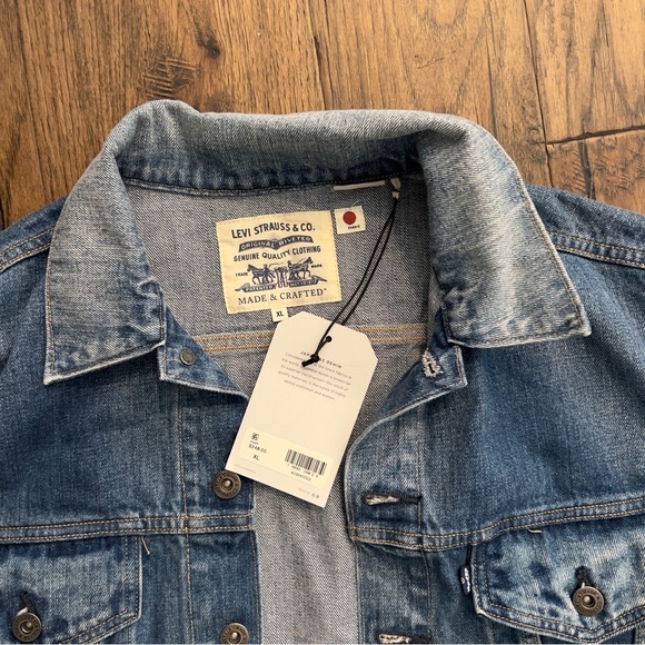 Levi's® Made & Crafted® BOYFRIEND TRUCKER JACKET Japanese Denim Bottle Blue - Picture 6 of 10